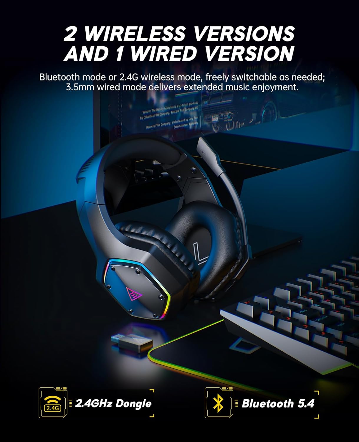 2.4GHz Wireless Gaming Headset - Gaming Headset Rgb avaliação e preço