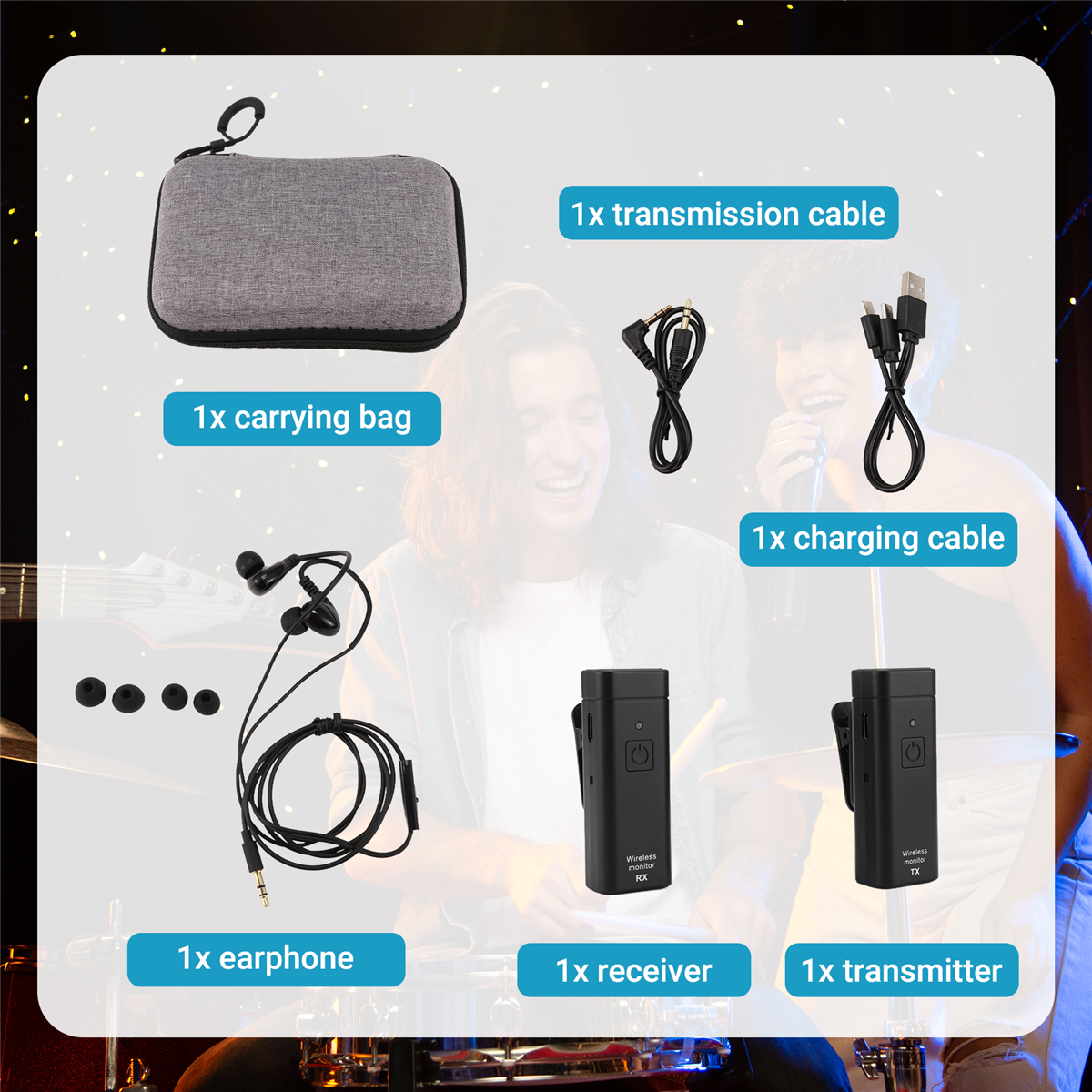 NEW Wireless Earphone Monitori - In Ear Monitor Iem avaliação e preço