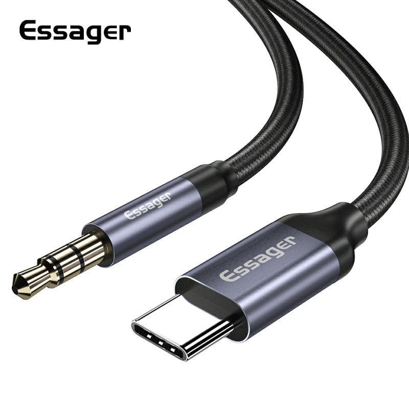 Essager Usb C To 3.5mm Aux Jac - Earphone Splitter Jack avaliação e preço