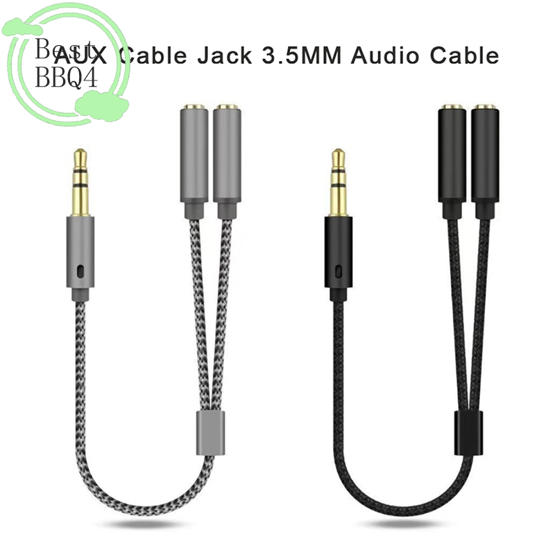 (BBQ4)AUX Cable Jack 3.5MM Aud - Earphone Splitter Jack avaliação e preço