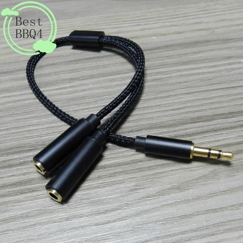 (BBQ4)AUX Cable Jack 3.5MM Aud - Earphone Splitter Jack avaliação e preço