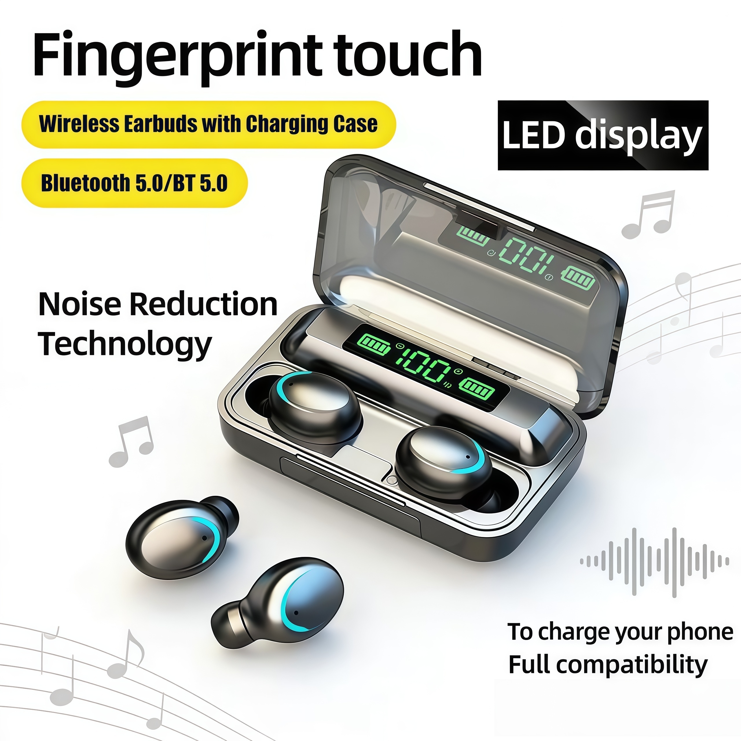 2026 F9 Wireless Earphones LED - Bluetooth Headset On Ear avaliação e preço