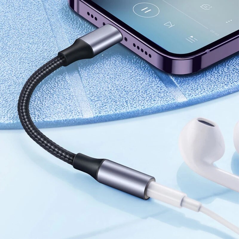 8 Pin to 3.5mm Jack AUX Cable  - Earphone Splitter Jack avaliação e preço