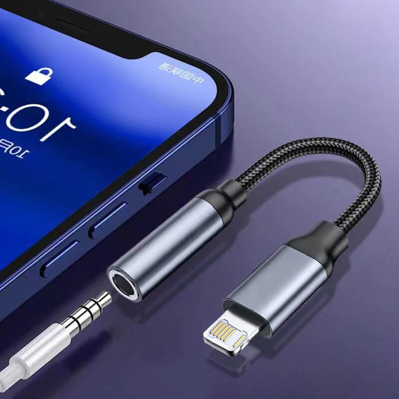 8 Pin to 3.5mm Jack AUX Cable  - Earphone Splitter Jack avaliação e preço