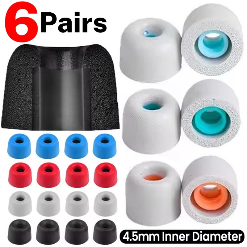 6/1Pairs Soft Memory Foam Earb - Earphone Foam Tip avaliação e preço