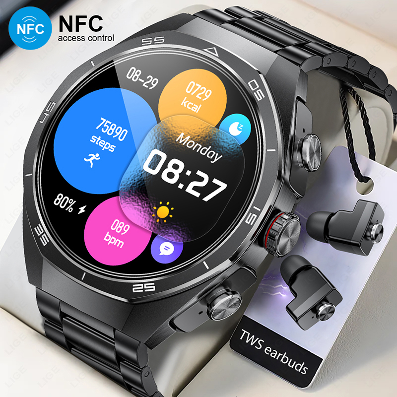 TWS Music Watches Earbuds Smar - Earbuds Charging Case avaliação e preço