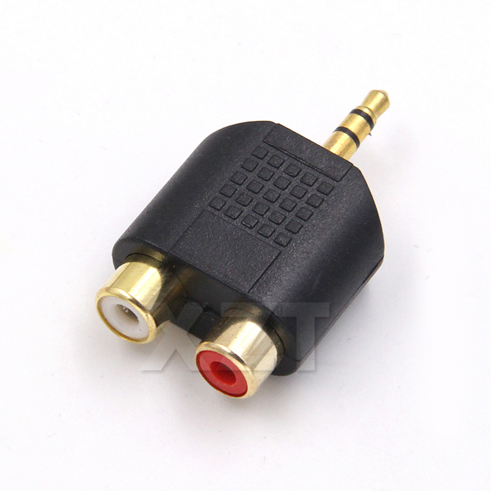 3.5mm Stereo Male To 2 RCA Fem - Earphone Splitter Jack avaliação e preço
