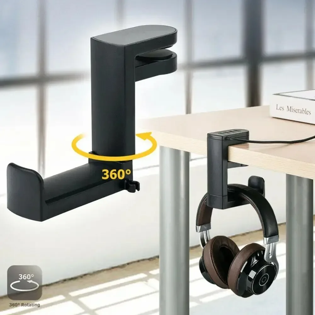 360° Rotating Headphone Stand  - Headphone Stand Desk avaliação e preço