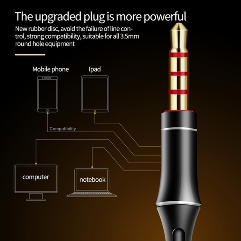3.5mm Wired Headphones HD Micr - Wired Earphone Mic avaliação e preço