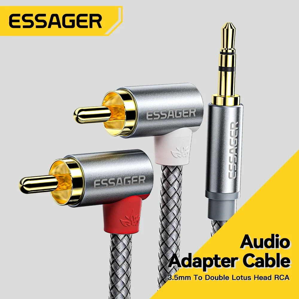 Essager 90 ° Angle RCA Audio S - Audio Splitter Y avaliação e preço