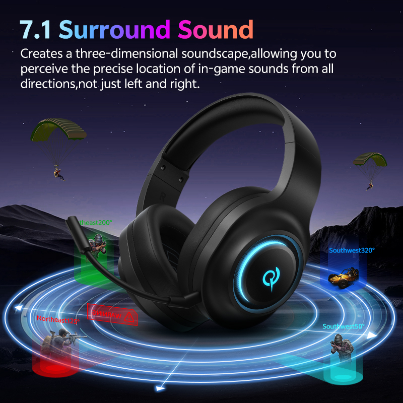 QCY Heroad V200 BH25H4GMA Gami - Gaming Headset Rgb avaliação e preço