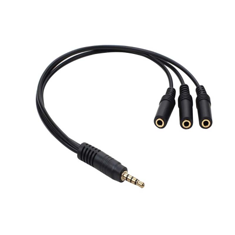 【C】3.5mm 3-Way Port Aux Audio  - Earphone Splitter Jack avaliação e preço