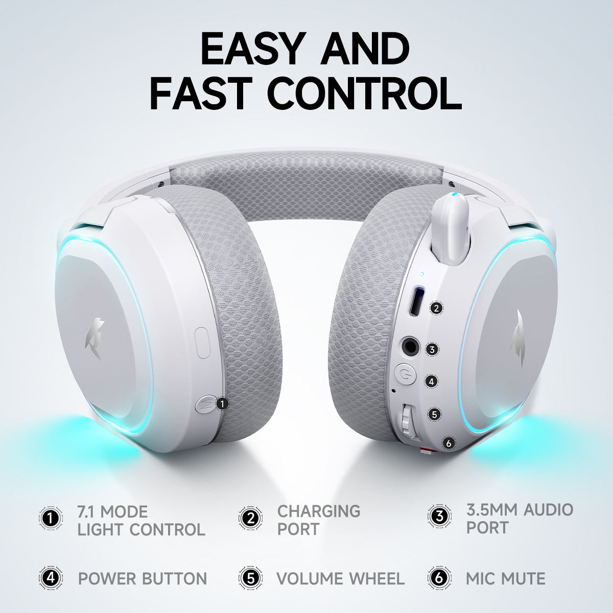 Picun G2 2.4GHz Bluetooth Wire - Gaming Headset Rgb avaliação e preço
