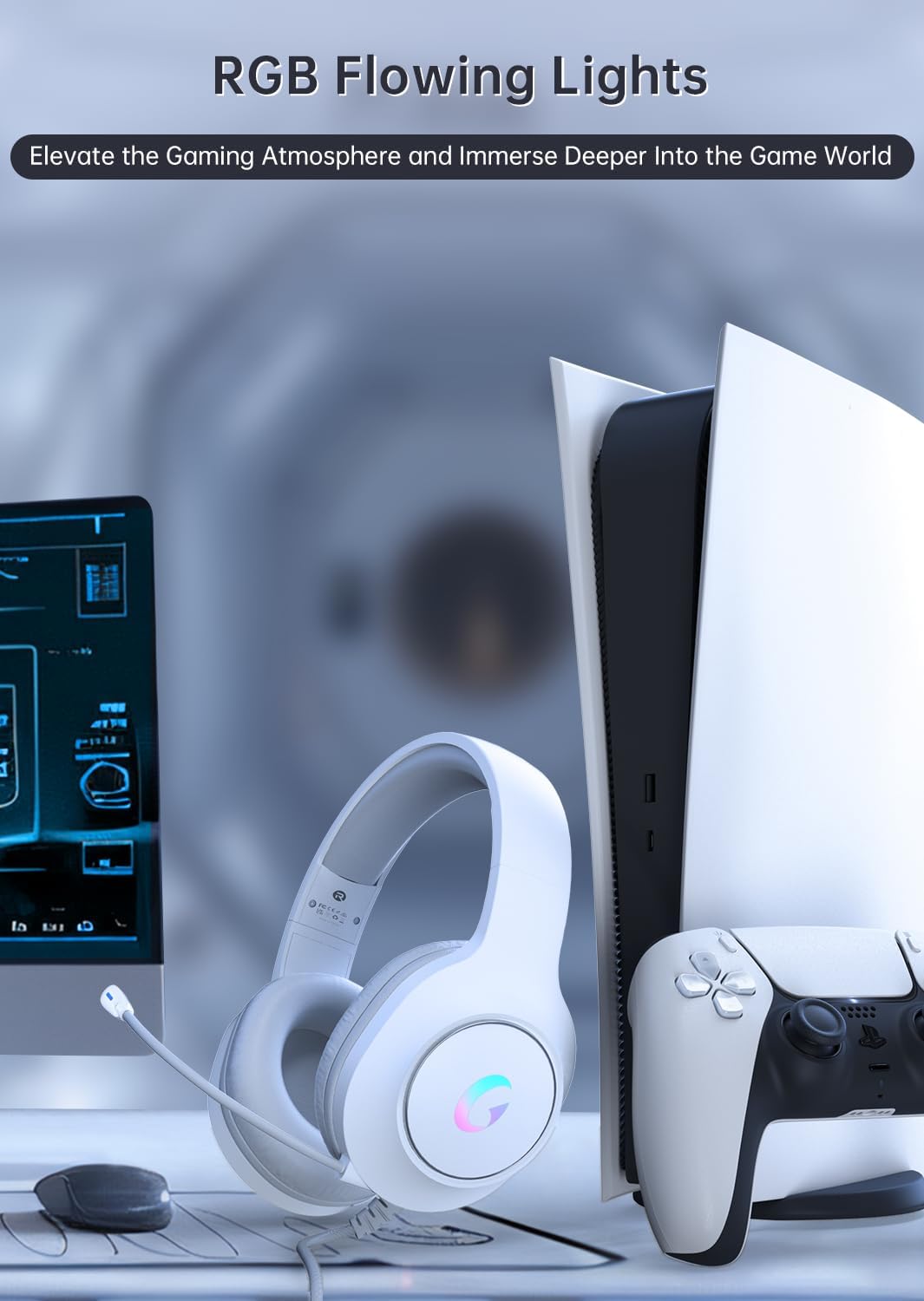 Gaming Headset With 7.1 Surrou - Gaming Headset Rgb avaliação e preço