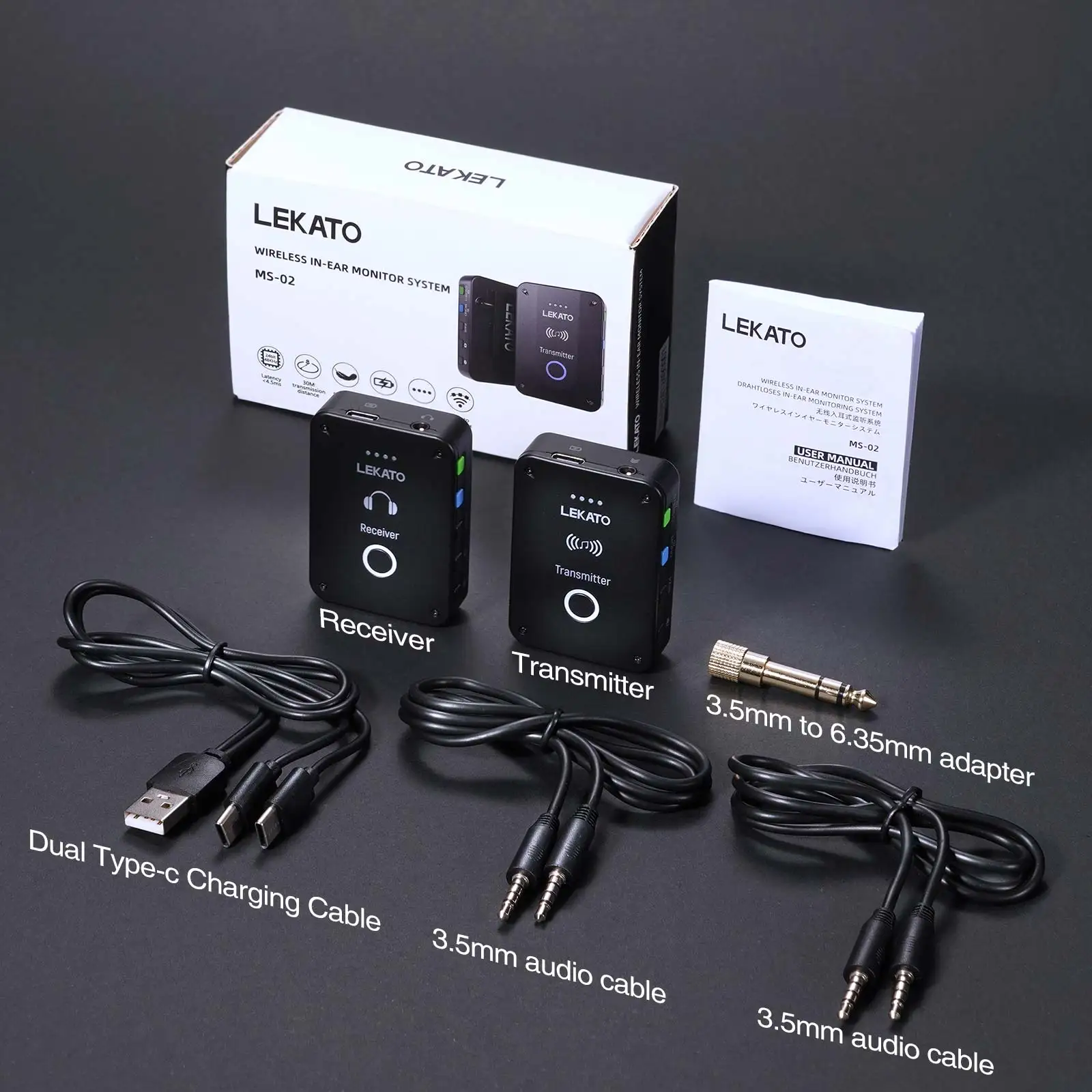 Lekato Ms-02 Wireless Iem Syst - In Ear Monitor Iem avaliação e preço