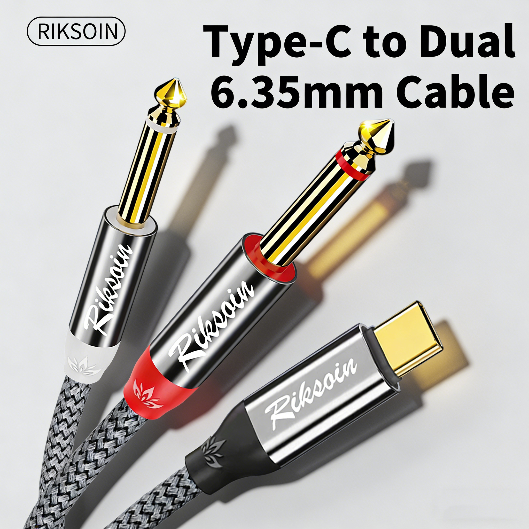 USB Type C to Dual 6.35mm TS A - Audio Splitter Y avaliação e preço