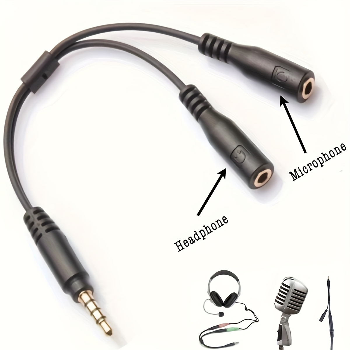 3.5mm Stereo Audio 1Male to 2  - Audio Splitter Y avaliação e preço