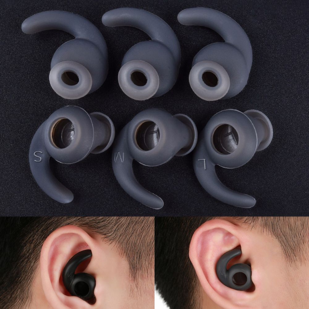 3 Pairs S/M/L In-ear Sports He - Sports Earphone Hook avaliação e preço