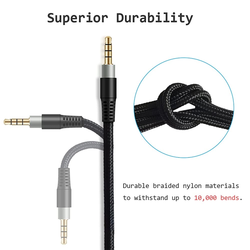 Nylon Braided OFC Replacement  - Cable Extension 3.5 avaliação e preço