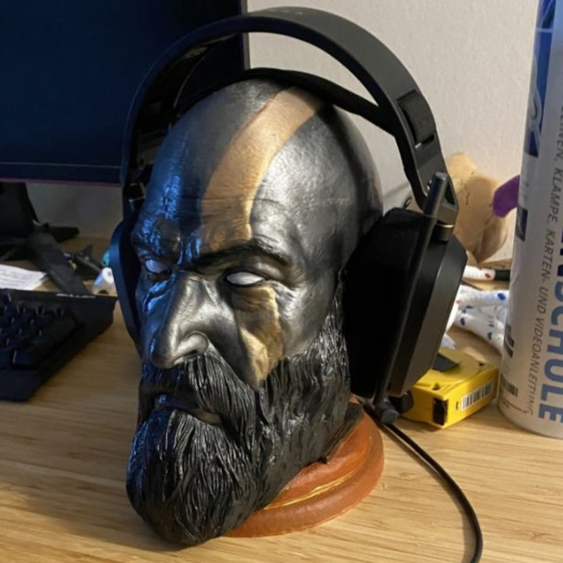 God Of War Kratos Statue Headp - Headphone Stand Desk avaliação e preço