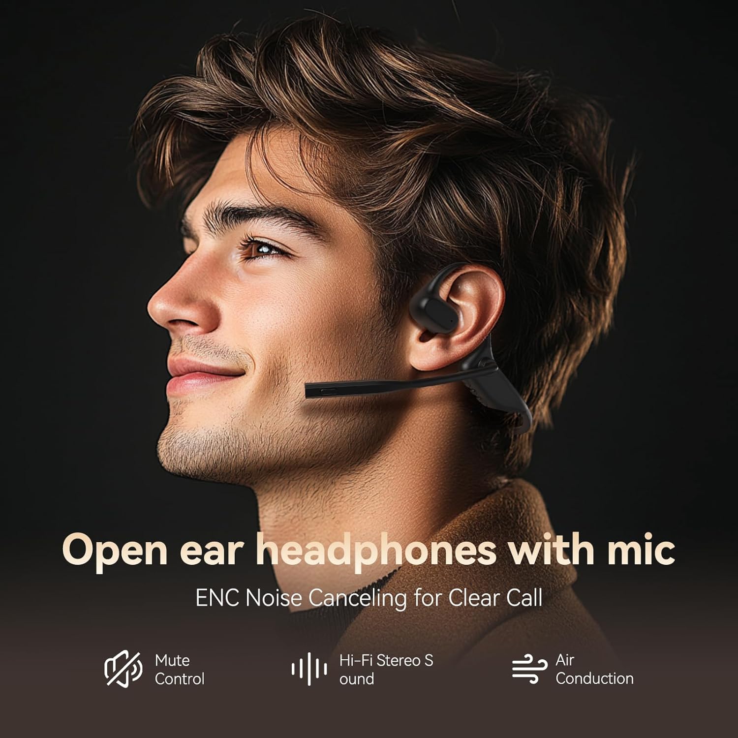 Open Ear Headphones with AI No - Noise Cancelling Headphone avaliação e preço