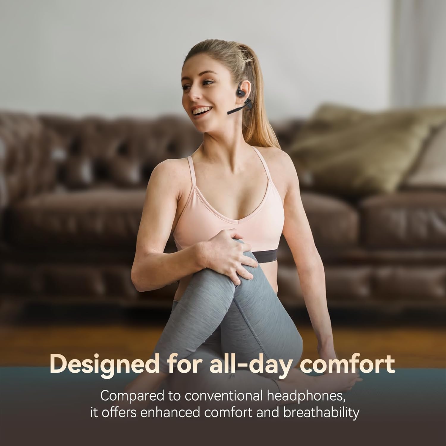 Open Ear Headphones with AI No - Noise Cancelling Headphone avaliação e preço