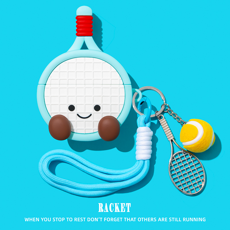 3D Table Tennis Cartoon Cute S - Earbuds Charging Case avaliação e preço