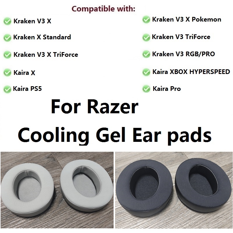 Cooling Gel ear pads For Razer - Gaming Headset Rgb avaliação e preço