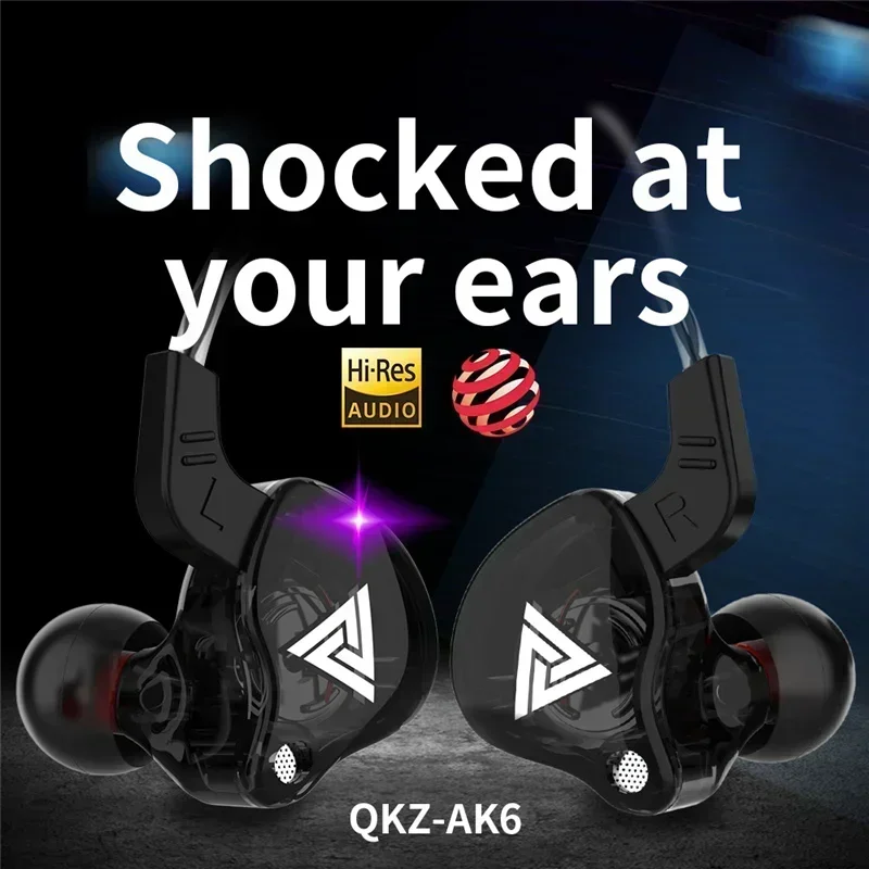 NEW QKZ AK6 Copper Driver HiFi - Audiophile Headphone Wired avaliação e preço