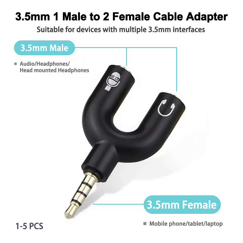 3.5mm headphone splitter micro - Earphone Splitter Jack avaliação e preço
