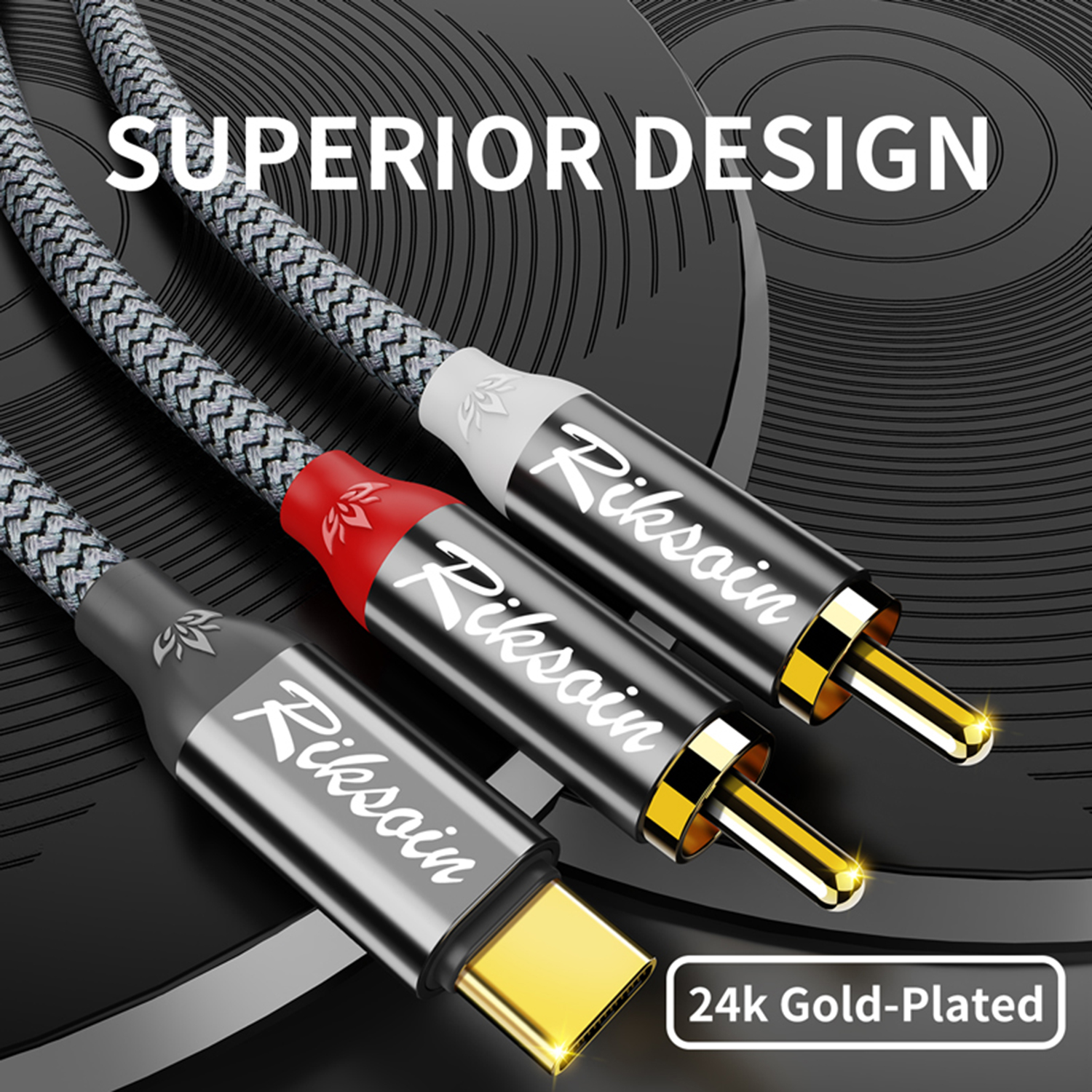USB C to 2RCA Stereo Cable Y S - Audio Splitter Y avaliação e preço