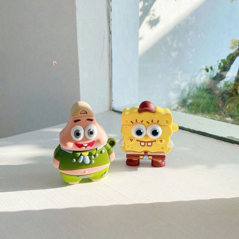 Cute SpongeBob Creative Silico - Earbuds Charging Case avaliação e preço