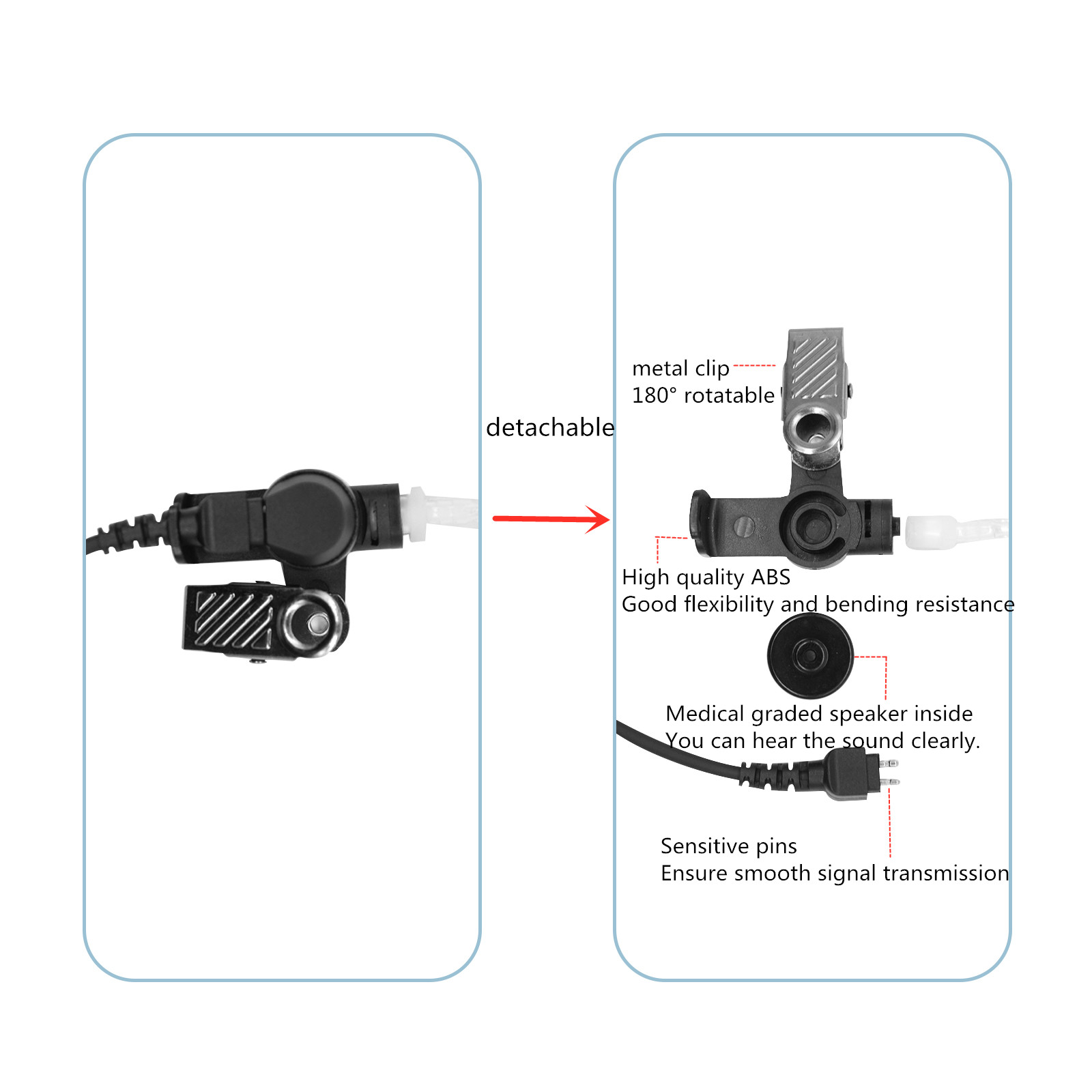 Earpiece Surveillance Kit, Wal - Wired Earphone Mic avaliação e preço