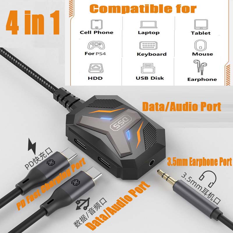 Type C Splitter USB C to 3.5mm - Cable Extension 3.5 avaliação e preço