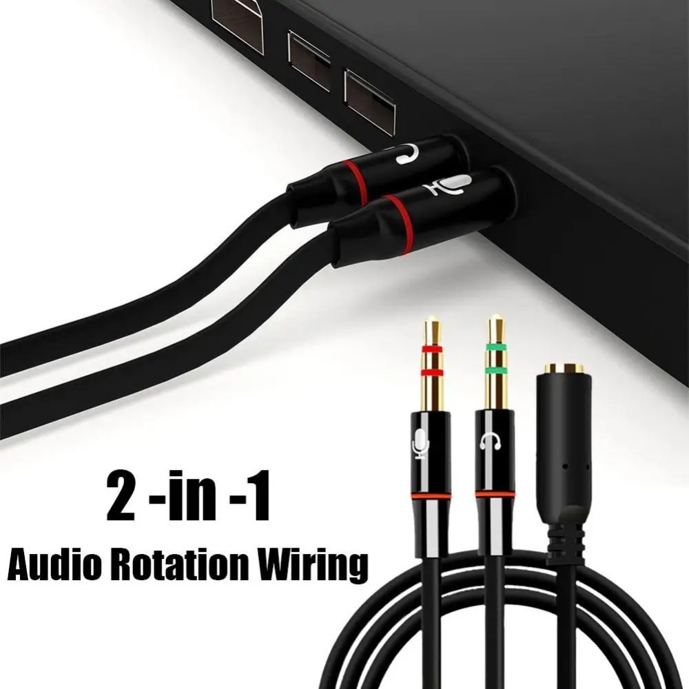 3.5mm Headphone Microphone Aud - Audio Splitter Y avaliação e preço