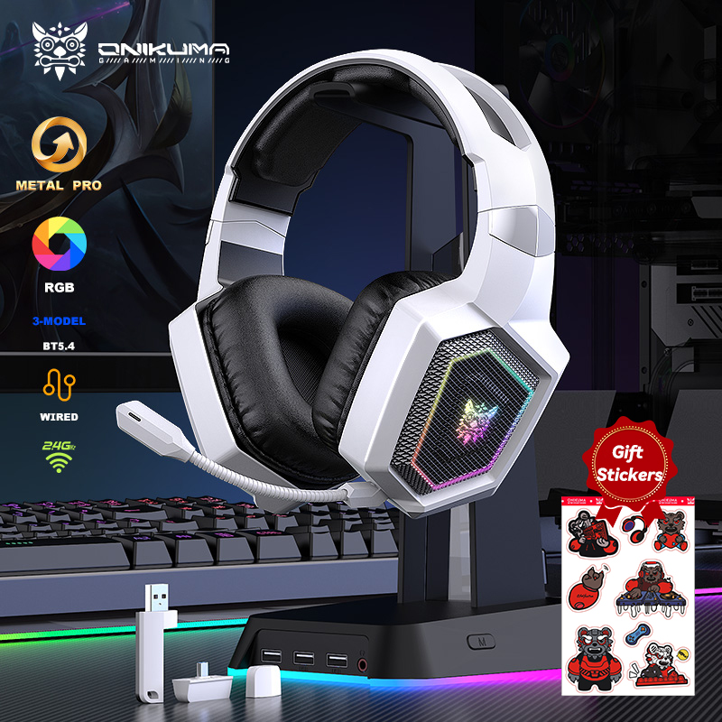 ONIKUMA 2.4GHz Wireless Gaming - Gaming Headset Rgb avaliação e preço