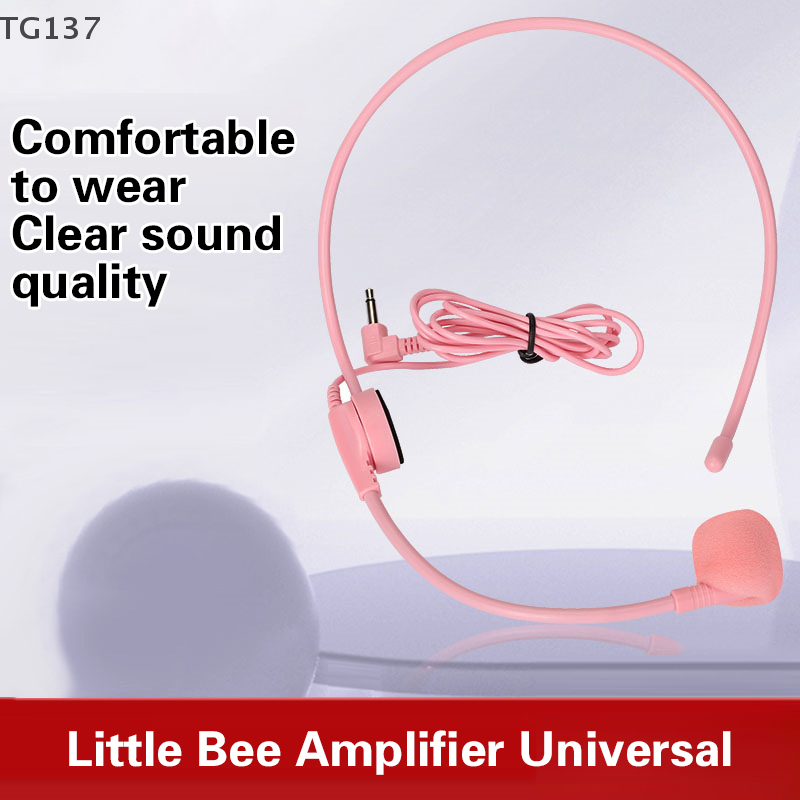 1Pcs 3.5MM Pink Headworn Wired - Wired Earphone Mic avaliação e preço