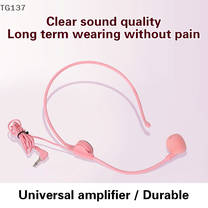 1Pcs 3.5MM Pink Headworn Wired - Wired Earphone Mic avaliação e preço