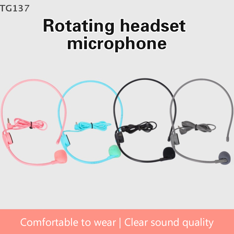 1Pcs 3.5MM Pink Headworn Wired - Wired Earphone Mic avaliação e preço