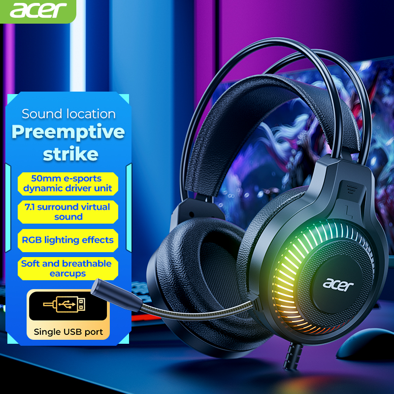 RGB Cool Lighting Wired Earpho - Gaming Headset Rgb avaliação e preço