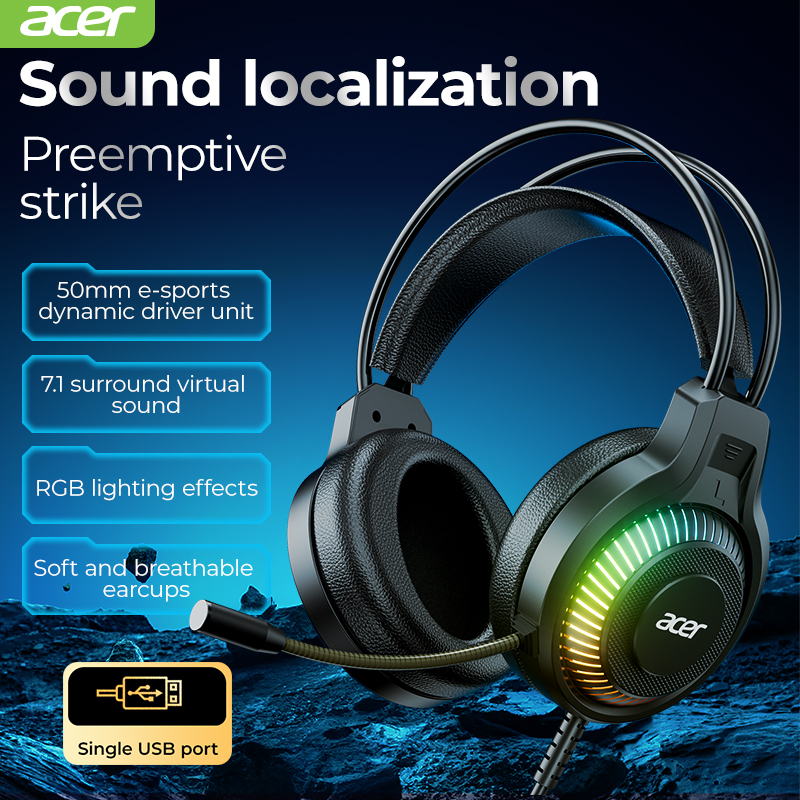RGB Cool Lighting Wired Earpho - Gaming Headset Rgb avaliação e preço
