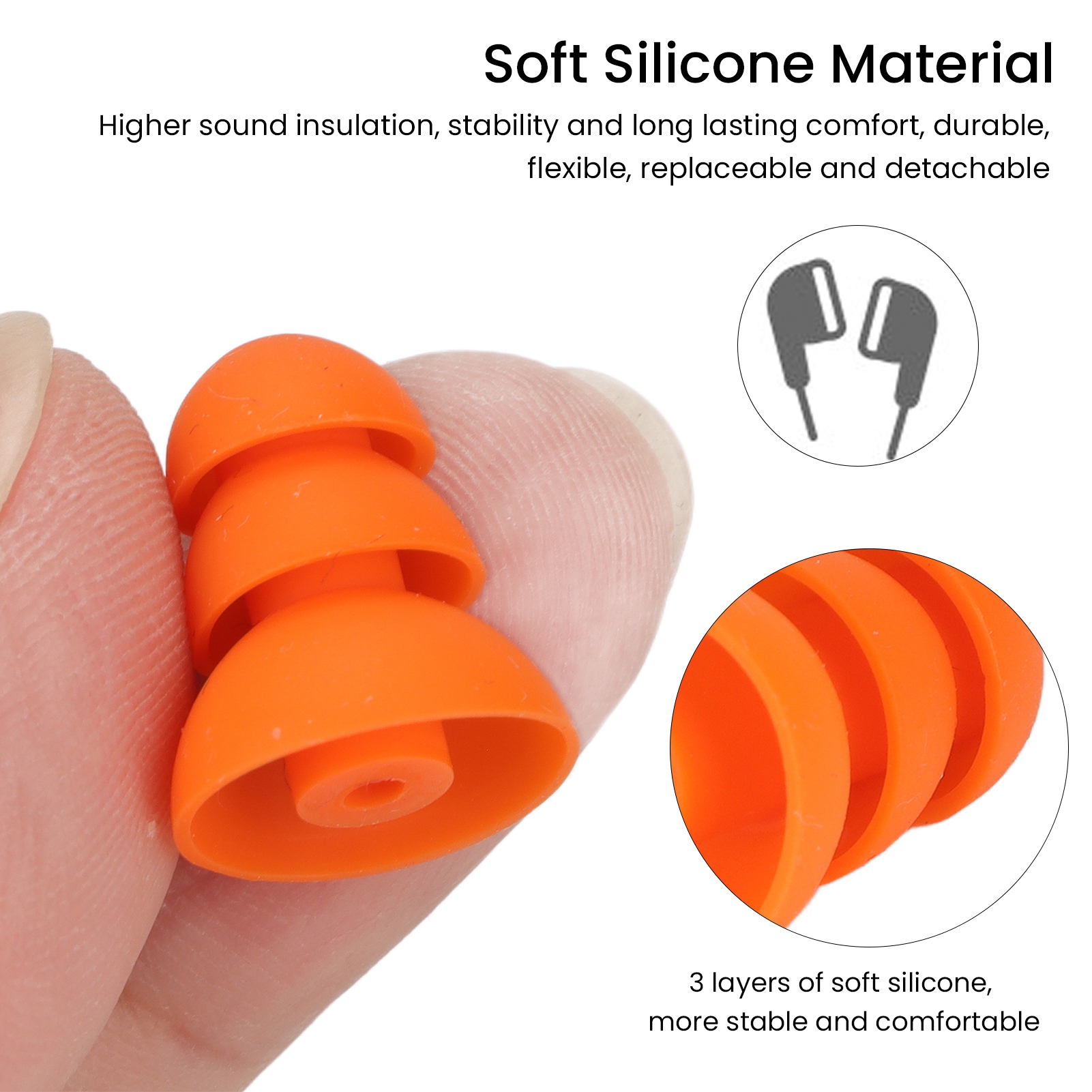 Silicone Eartips Comfort Repla - Silicone Ear Tip Replacement avaliação e preço