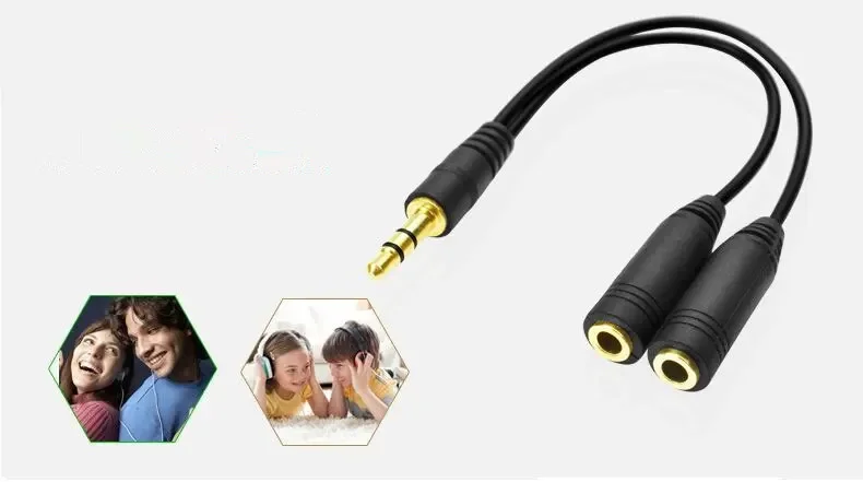 Headphone Splitter, 3.5mm Exte - Earphone Splitter Jack avaliação e preço