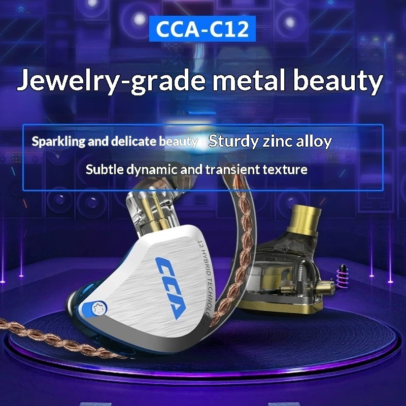 CCA C12 Earphones Hi-Fi Audiop - Audiophile Headphone Wired avaliação e preço