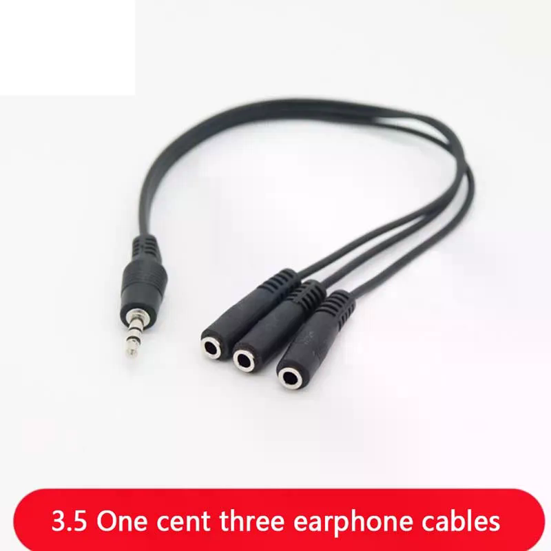 3.5mm 3 3.5mm 1 3 Adapter Way  - Earphone Splitter Jack avaliação e preço