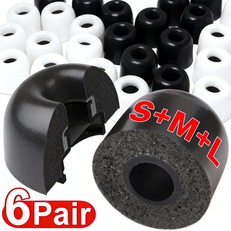 6-3Pairs For Samsung Galaxy Bu - Earphone Foam Tip avaliação e preço