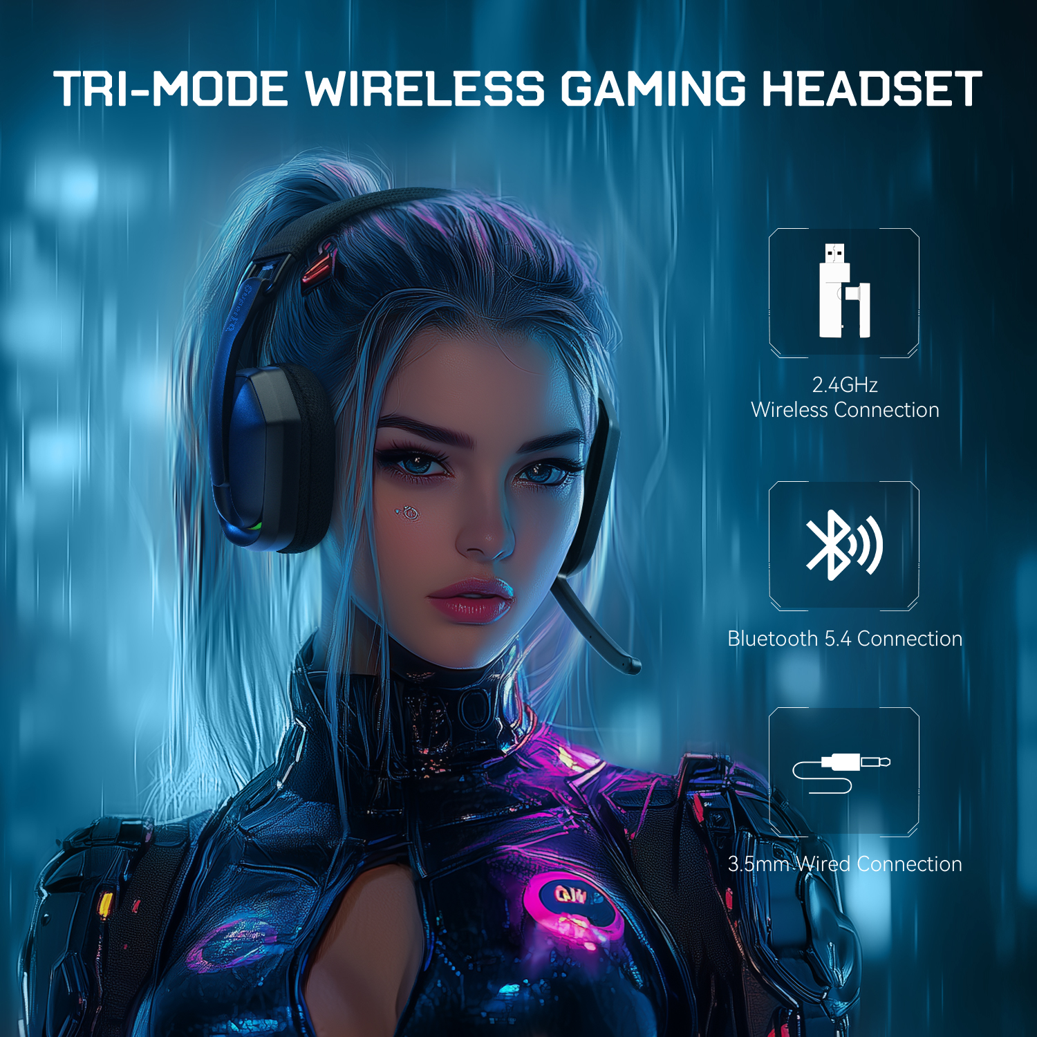 EKSA G19BT 2.4GHz Wireless Gam - Gaming Headset Rgb avaliação e preço