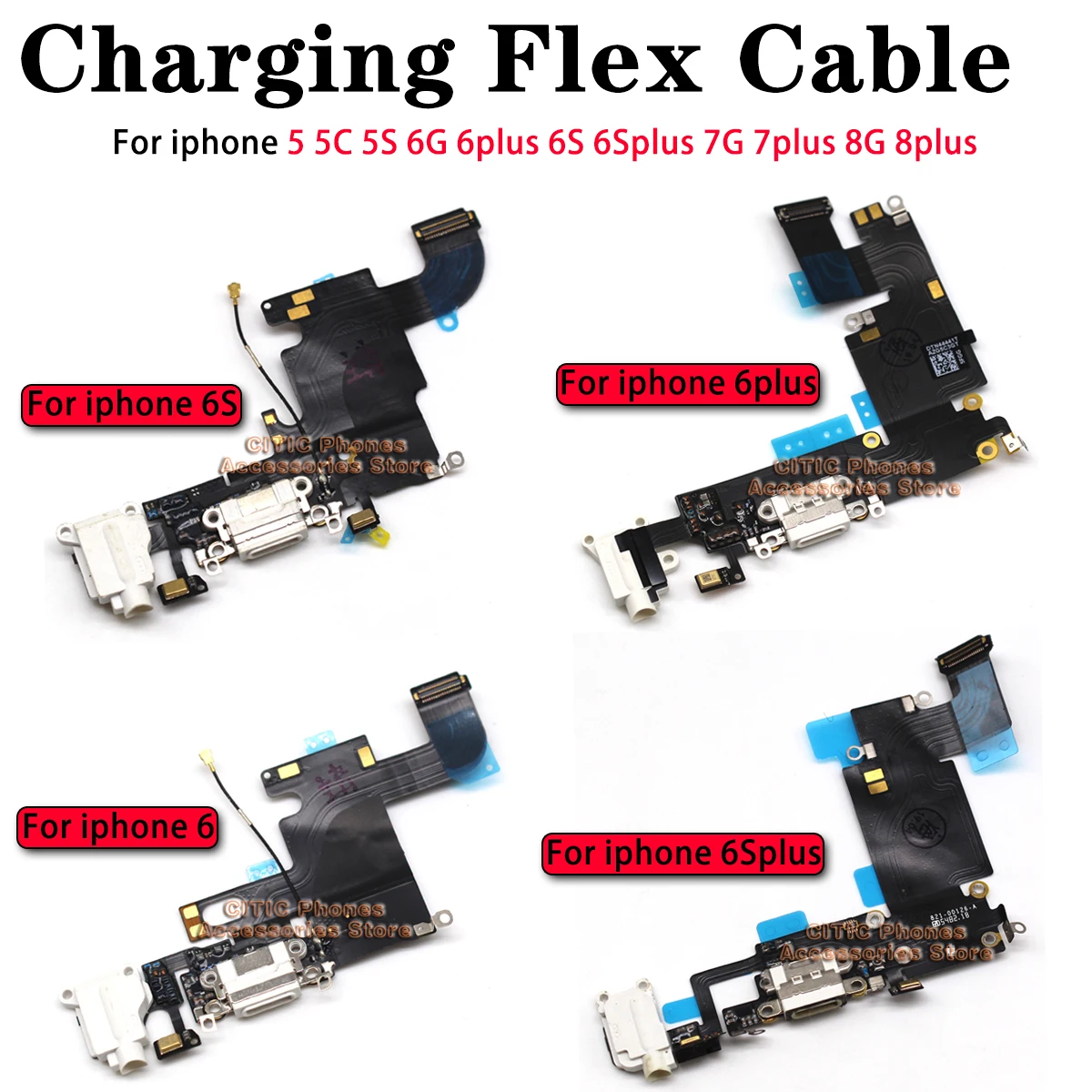 5pcs For iPhone 6 6S 7 8 Plus  - Wired Earphone Mic avaliação e preço