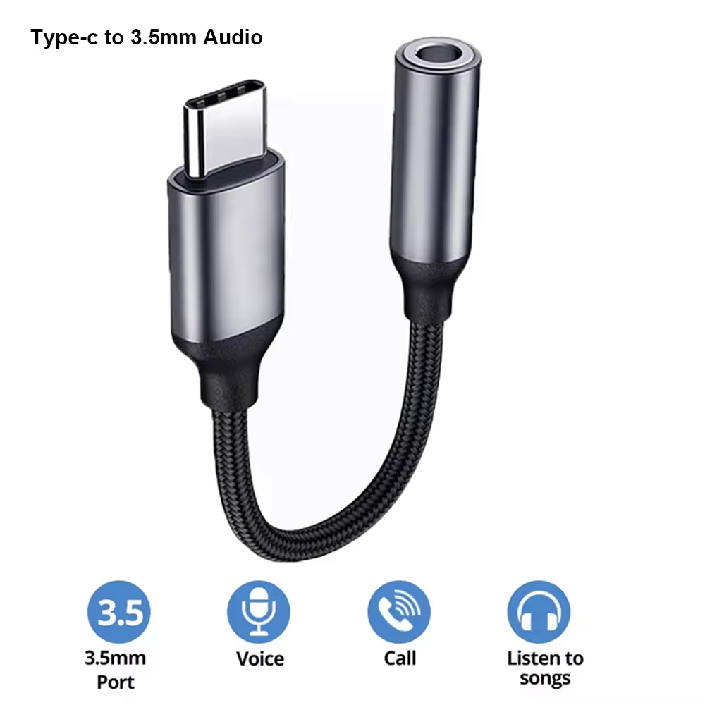 USB C 3.5mm Audio Adapter USB  - Audiophile Headphone Wired avaliação e preço