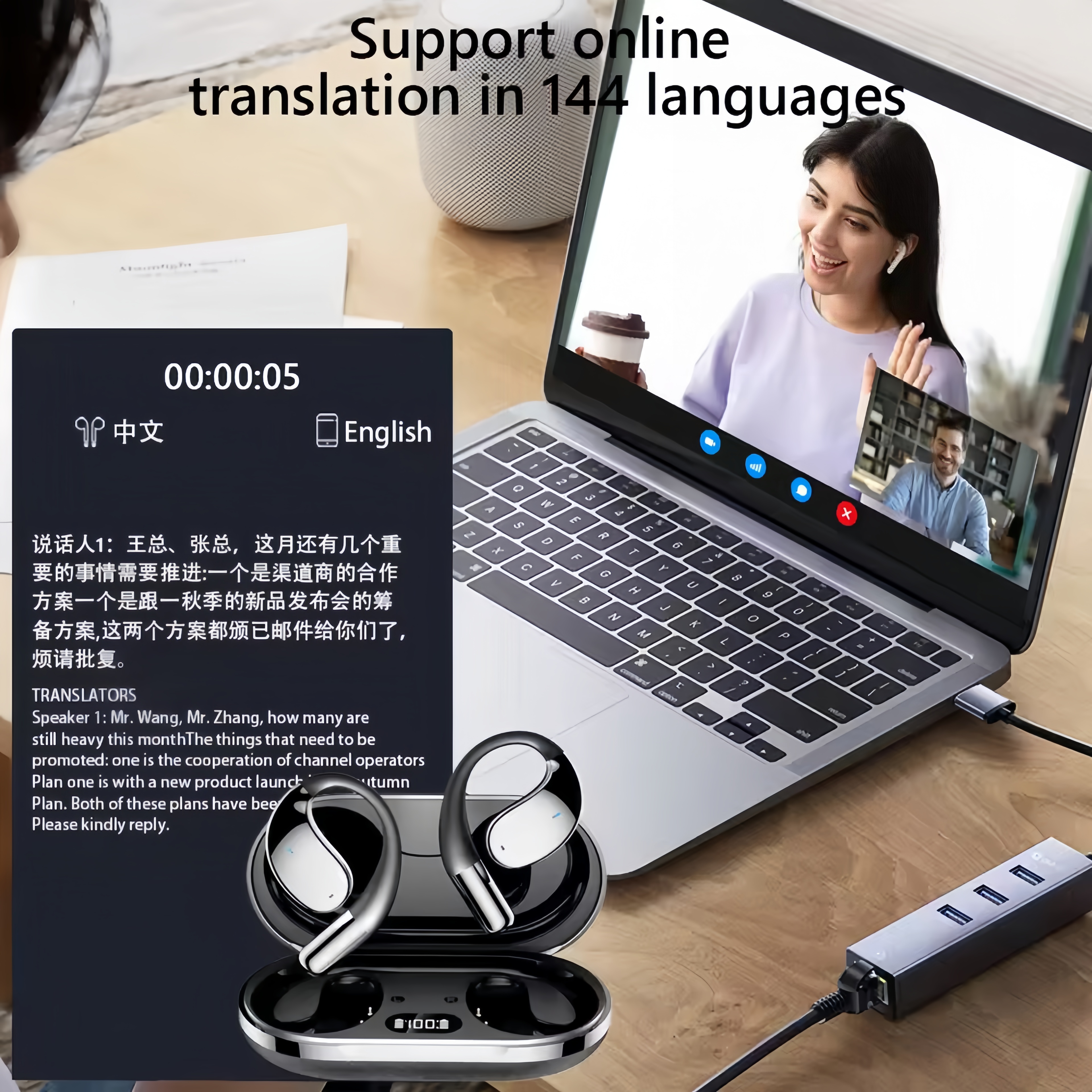 2026 New AI Translation Earbud - Noise Cancelling Headphone avaliação e preço